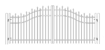 Picture of S2 Berkshire Woodbridge Arched Double Gates Drawing