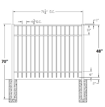 Picture of 48" S4 Saybrook Drawing