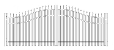 Picture of S8 Falcon Woodbridge Arched Double Gates Drawing