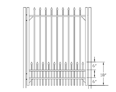 Picture of S1 Bennington with Doggie Panel Walk Gate Drawing